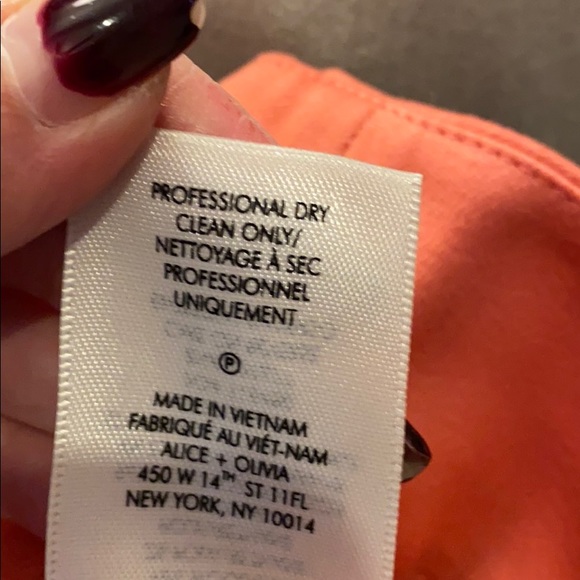 Alice + Olivia wool blend pants in Scarlet - Picture 6 of 6